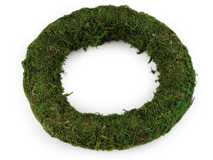 Premium Natural Moss Wreath (Ø20 cm) - Rustic Straw-Core Wreath Form for Year-Round Crafting, Floral Design, and Festive Decor