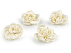 Premium Satin Rose Flower Appliques for Sewing and Gluing - 5cm & 6cm 3D Floral Embellishments