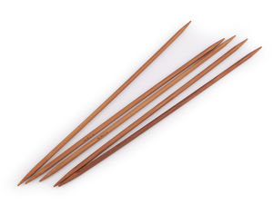 Premium Dark Bamboo Double-Pointed Sock Knitting Needles (5-Piece Set)