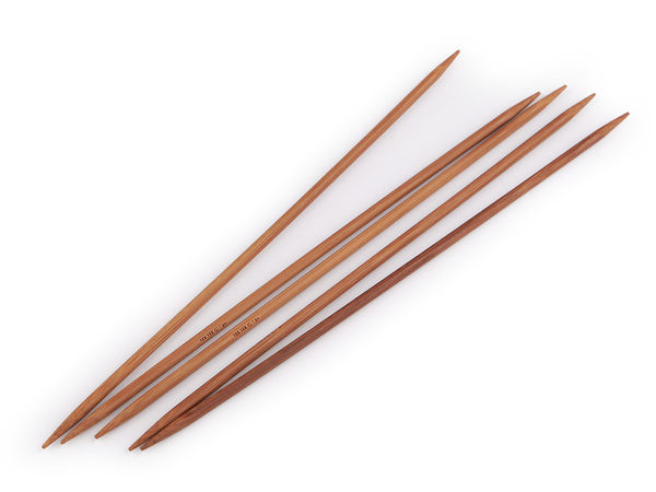 Premium Dark Bamboo Double-Pointed Sock Knitting Needles (5-Piece Set)
