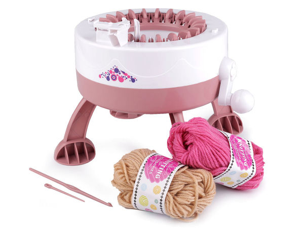 Smart Circular Knitting Machine & Loop Loom Kit | 22-Needle Rotary Knitting Mill with Accessories for DIY Hats, Scarves and Blankets
