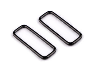 50mm Premium Metal Webbing Rectangular Rings - Heavy-Duty Strap Loops for Bags, Belts, and Leathercraft