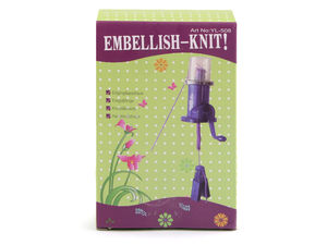 Premium Hand-Crank Spool Loom & Knitting Mill - Violet Cord Maker for DIY Yarn Crafts, Braids, and Embellishments