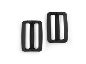 Premium Black Plastic Tri-Glide Strap Slider Adjusters - 32mm & 38mm Width