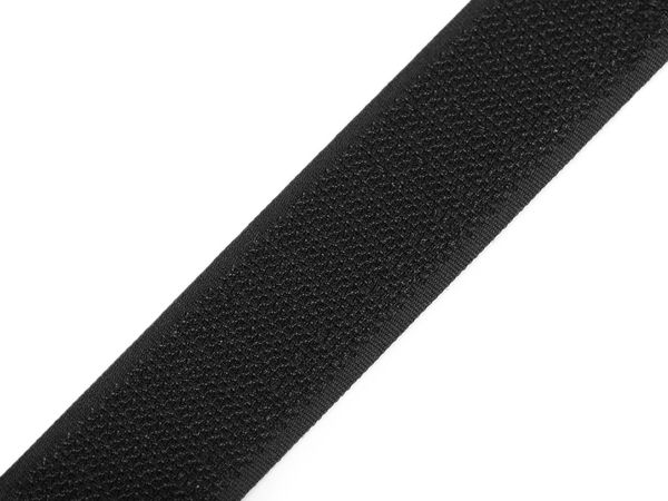 Premium Black Hook-and-Loop Fastener Tape - Hook Side Only (25mm Width)