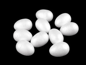 Premium Polystyrene Eggs (3.5 x 5 cm) - White Styrofoam Craft Eggs for Easter Decor, Decoupage, DIY Modeling & Floristry