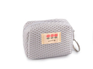 Mini Mesh Keyring Pouch & Compact Coin Purse for Girls | Portable Travel Accessory & Cosmetic Case with Attachment Ring (8.5 x 6 cm)