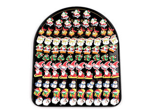 Festive Christmas Silicone Mini Magnets Set - Colorful Holiday Refrigerator & Bulletin Board Decorations with Metal Display Sheet