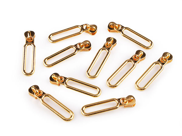 Premium Size 5 Non-Locking Metal Slider for Continuous Nylon Coil Zippers with Decorative Pull Tab