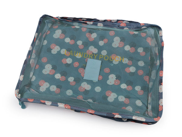 Elegant 6-Piece Floral Packing Cube and Travel Organizer Set - Lightweight Suitcase Pouches for Clothing and Cosmetics