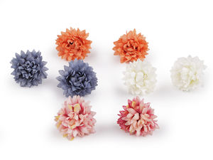 Premium Fabric Craft Flowers (4cm) - Decorative Faux Blossoms for Hair Wreaths, Headpieces, Floral Arrangements & DIY Projects (Assorted Colors)