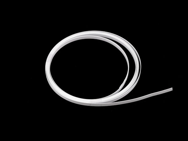Premium Flat Metal Underwire for Corsetry, Swimwear, and Evening Gowns - White (6mm / 12mm)