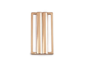 Premium Metal Coat Belt Buckle (50mm / 2-Inch Width) - Minimalist Interlocking Clasp for Outerwear and Dresses
