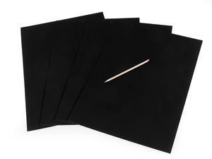 Premium A4 Rainbow Scratch Art Paper Set - 4 Sheets with Wooden Stylus Drawing Tool