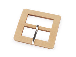 Ivory Wooden Belt Buckle for DIY Accessories and Fashion Design (40mm)