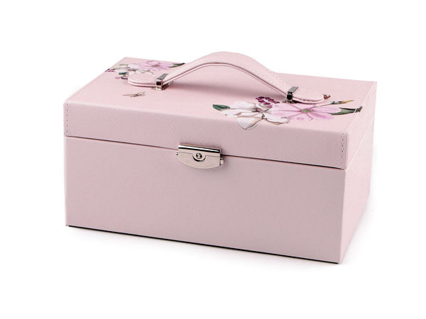 Premium 2-in-1 Lockable Jewelry Organizer Box with Removable Travel Case, Integrated Vanity Mirror, and Secure Metal Clasp