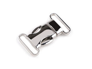 Premium 20mm All-Metal Webbing Side Release Buckle - Nickel Finish Clasp for Belts, Bags, and Dungarees