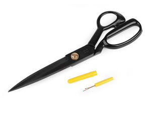 Professional 29cm Tailor's Shears with Seam Ripper - Heavy Duty All-Metal Fabric Scissors