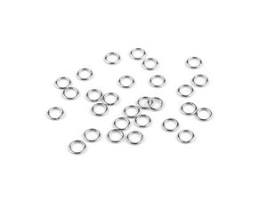 Premium Stainless Steel Closed Jump Rings - Platinum Finish Connecting Split Rings for Jewelry Making