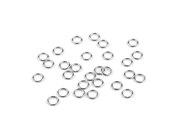 Premium Stainless Steel Closed Jump Rings - Platinum Finish Connecting Split Rings for Jewelry Making