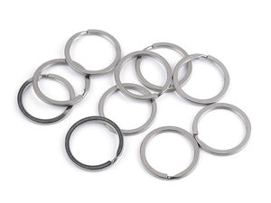 Surgical Steel Flat Key Ring with Square Profile - Premium Split Ring for Keychains, Charms & Bag Hardware (25mm, 28mm, 32mm)
