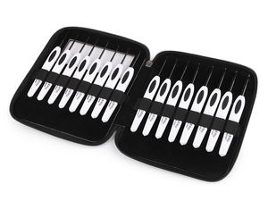 Premium 16-Piece Crochet Hook Set with Velvet-Lined Zippered Organizer Case - Black Lacquer