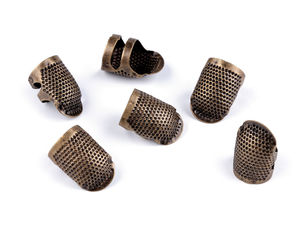 Premium Adjustable Metal Thimble - Vintage Brass Universal Fit Sewing Finger Protector