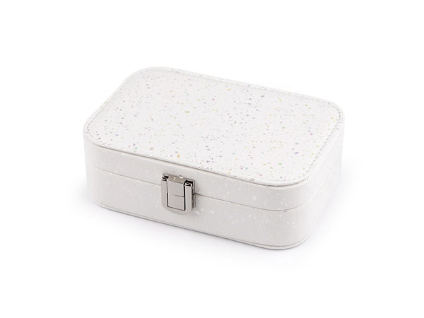 Premium Compact Jewelry Box Organizer with Mirror and Metal Clasp (10x15x5 cm)