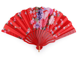 Elegant Floral Fabric Folding Hand Fan - Premium Handheld Floral Fan with Wrist Loop for Dancing, Weddings, Festivals, and Hot Summer Days
