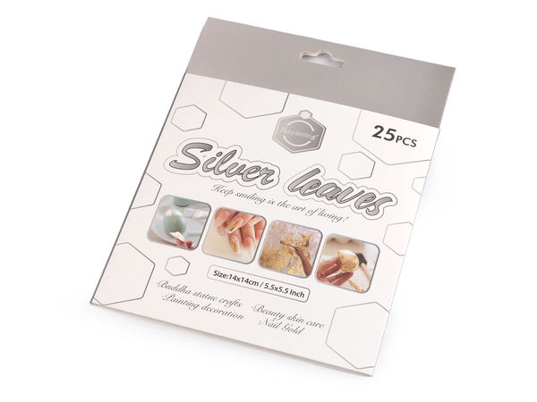 Premium Metallic Leaf Sheets for Gilding, Crafting & Fine Art - 14x14cm (25-Pack)