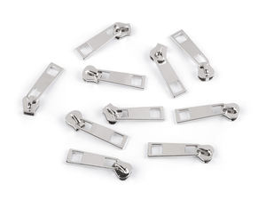 Premium No. 5 Metal Zipper Slider (Non-Locking) for Bags, Handbags, and Backpacks - Nickel Finish