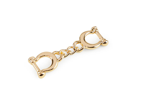 Premium Metal Buckle and Eyelet Embellishment for 10mm Straps - Classic Gold