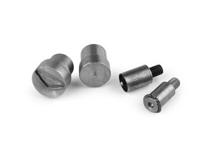 4-Piece Purse and Wallet Fastener Die Set for Hand Press Machines - 20mm Nickel Finish