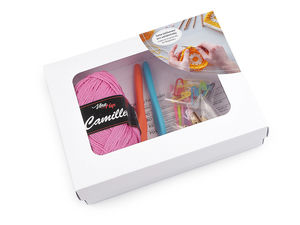 Complete Crochet Starter Kit for Beginners - DIY Knitting & Crochet Set with Yarn, Hooks, Accessories, and Dual-Language Instructions
