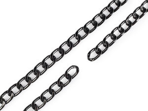 Premium 13mm Flat Lightweight Metal Chain by the Meter for Handbag Straps & Fashion Accessories