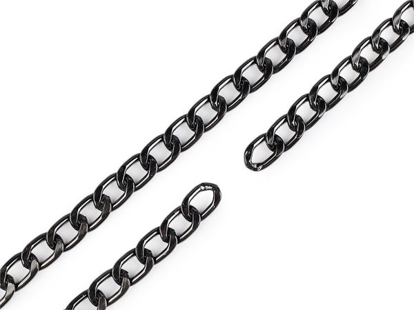 Premium 13mm Flat Lightweight Metal Chain by the Meter for Handbag Straps & Fashion Accessories