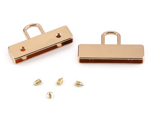 Premium Metal Webbing End Tips - 32mm Flat Strap End Caps with Screws for Bag Making & Haberdashery