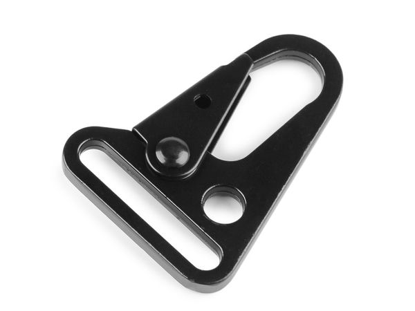 Premium Solid Metal Carabiner Clip for 32mm Straps - Heavy-Duty Swivel Snap Hook (Black Varnish)