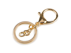 Metal Carabiner Keyring with Extension Chain and Split Ring for DIY Crafts and Accessories