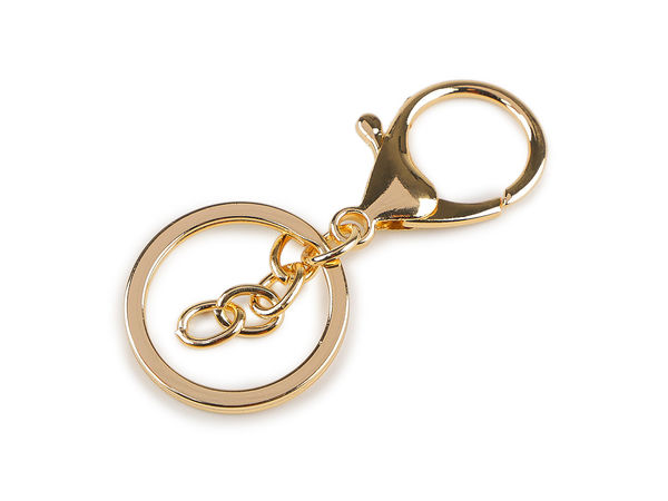 Metal Carabiner Keyring with Extension Chain and Split Ring for DIY Crafts and Accessories