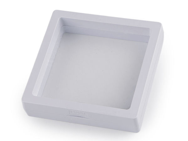 Elegant 3D Floating Frame Display Case & Gift Box - Reusable Jewelry Presentation Packaging, 9x9 cm
