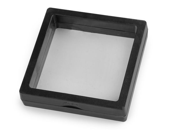 Elegant 3D Floating Frame Display Case & Gift Box - Reusable Jewelry Presentation Packaging, 9x9 cm