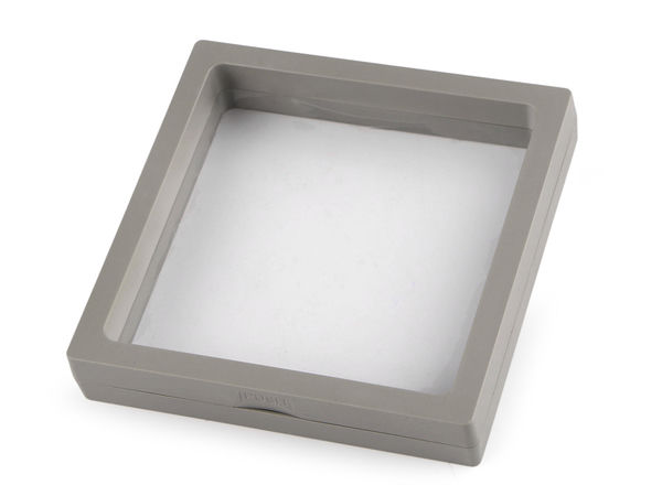Premium 3D Floating Frame Display Box - 11x11 cm Elastic Membrane Jewelry & Gift Presentation Case
