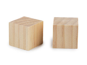 Unfinished Natural Wood Cubes for DIY Crafts & Hobbies - 2.5cm Blank Wooden Blocks for Painting, Learning, and Events