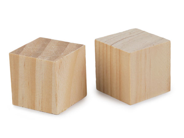 Premium Unfinished Wooden Cubes (3x3 cm) - Natural Wood Blocks for DIY Crafts, Educational Toys, and Custom Event Decor