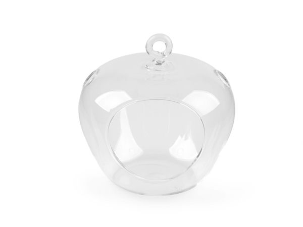 Premium Apple-Shaped Glass Aerarium – Hanging & Tabletop Terrarium Globe for Succulents, Air Plants, and Creative Decor