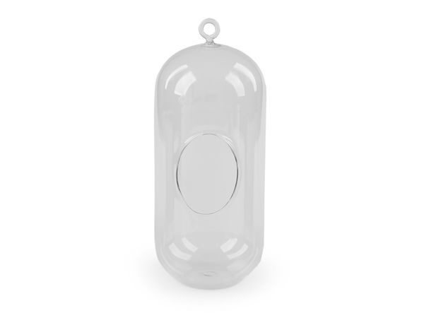 Premium Hanging Glass Aerium Cylinder Terrarium (11x25 cm) - Flat Bottom Display Dome for Succulents & Air Plants