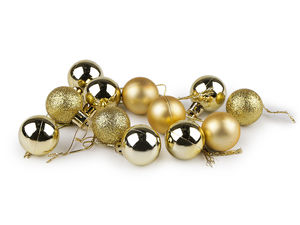 Premium Mini Christmas Baubles (Ø30mm) - Elegant Hanging Ornaments for Holiday Crafts & Decor