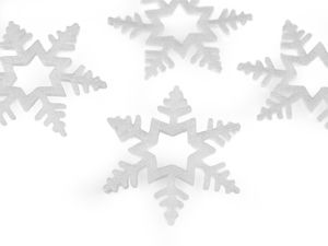 Premium 10cm White Foam Snowflake Ornaments - Christmas Hanging Craft Decorations