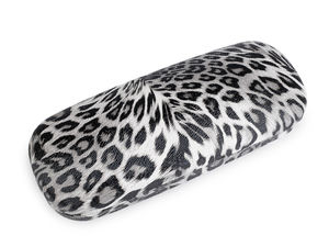 Premium Animal Pattern Eyeglass Case with Magnetic Closure - Protective Suede Lining Hard Shell Glasses Holder (6x16 cm)
